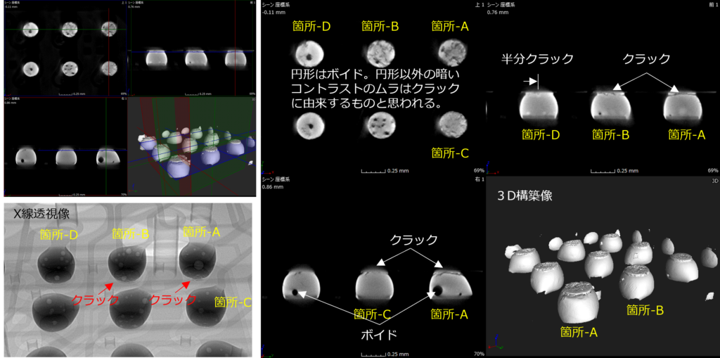 BGAはんだクラック観察事例X線透視＆直交CT | 株式会社アイテス株式会社アイテス